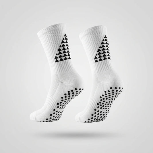 AGARRE PRO™ Blanco - Calcetines de Compresión Antideslizantes