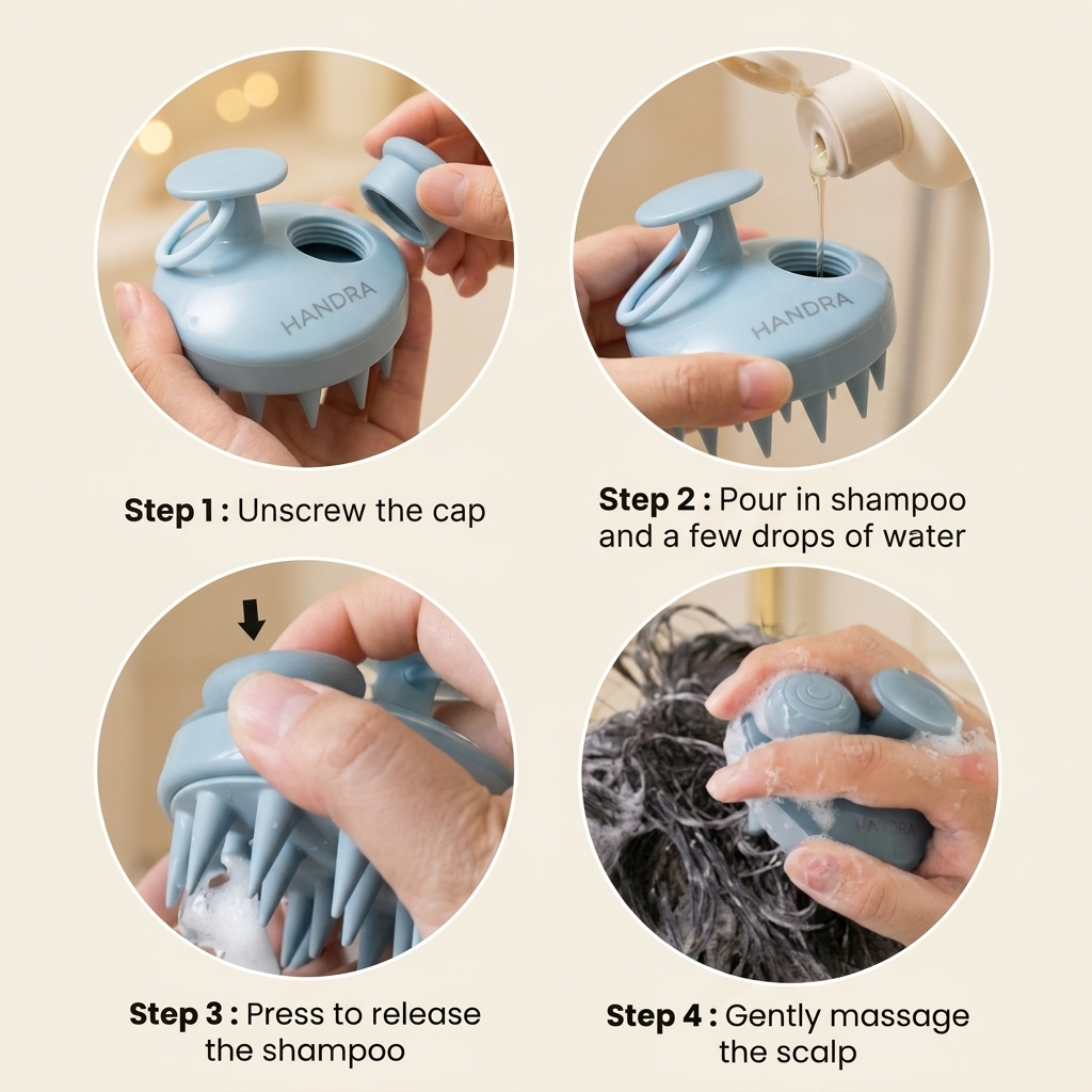 HANDRA SCALP — Exfoliating Scalp Brush
